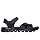 Skechers Women's GLIDE-STEP - COUNT ON ME, Adjustable Double Strap Slingback Sandal, Black/Black, 7M