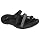 Skechers Women's REGGAE - TIMELESS SUMMER, Aztec toe loop thong, Black/Black, 11M