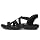 Skechers Women's REGGAE SLIM - DAILY VIBE Hands Free Slip-Ins, Knit crossover strappy sandal, Black/Black, 8.5M