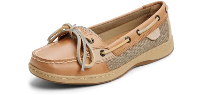Sperry Women's Angelfish 1-Eye Leather Boat Shoe, Linen Multi, 6.5