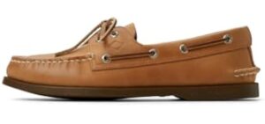 Sperry Men's Authentic Original 2-Eye Leather Boat Shoe, Sahara, 12