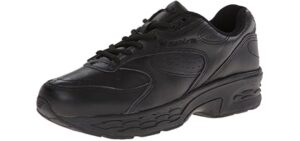 Spira Men's Classic Leather Walking Shoe,Black/Black,10.5 M US