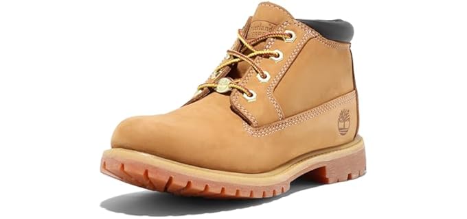 Timberland Women's Nellie Waterproof Chukka Boot, Wheat Nubuck, 5.5 Medium