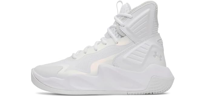 Under Armour Women's Highlight Ace 2 Volleyball Shoes, 100 White, 8
