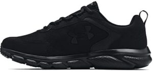 Under Armour Mens Charged Assert 9 Running Shoe, Black (002 Black, US