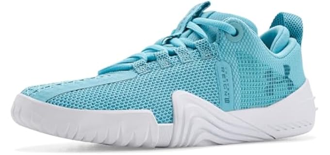 Under Armour Womens TriBase Reign 6 Blue Haze/White/Boundless Blue 8,Medium