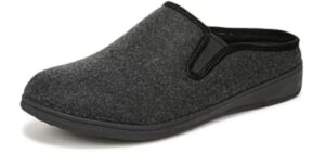 VIONIC Men's Munwind Mules Black Fabric 9.5 Medium
