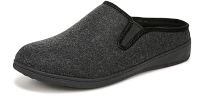 VIONIC Men's Munwind Mules Black Fabric 9.5 Medium