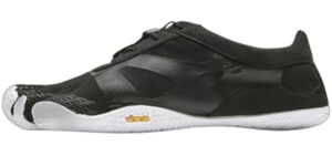 Vibram Men's FiveFingers KSO EVO | Barefoot Cross-Training Shoe for Lifting and Functional Workouts, Black/White, 37 EU / 5.5-6 US