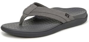 Vionic Men's Tide II Flip-Flop Charcoal Grey 11 M