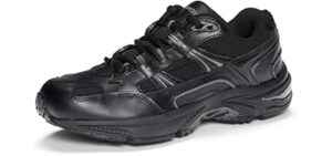 Vionic Walker Men's Plantar Fasciitis Shoe - Black Orthaheel Black - 8 Wide