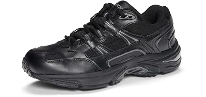 Vionic Walker Men's Plantar Fasciitis Shoe - Black Orthaheel Black - 8 Wide