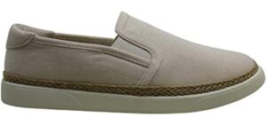 Vionic Womens Sunny Rae Canvas Ivory Shoes 7.5 US