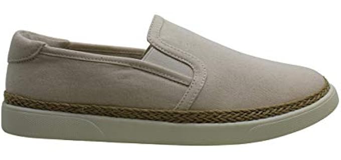Vionic Womens Sunny Rae Canvas Ivory Shoes 7.5 US