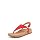 Vionic Women's Copal Kirra Fashionable Strappy Flat Sandals-Supportive Ladies Comfort Sandals Red Suede 10 Wide