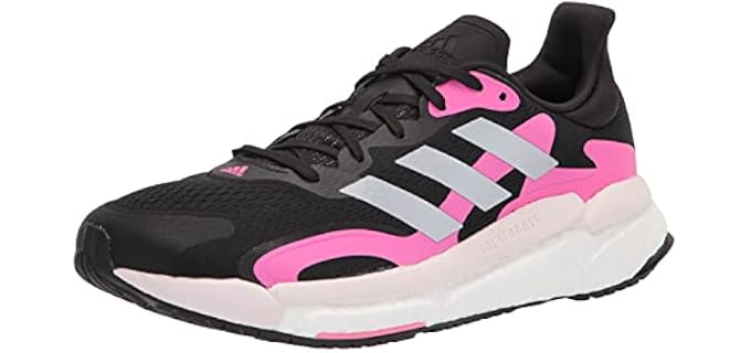 adidas Womens Solar Boost 21 Black/Screaming Pink/Halo Silver 6