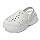 adidas Womens Adilette Clog Platform Sportswear, White/White/White, 7