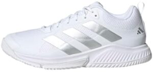 adidas Women's Court Team Bounce 2.0 Sneaker, White/Silver Metallic/Grey One, 9.5