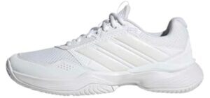 adidas Women's Gamecourt 3 Tennis, White/Zero Metallic/White, 9
