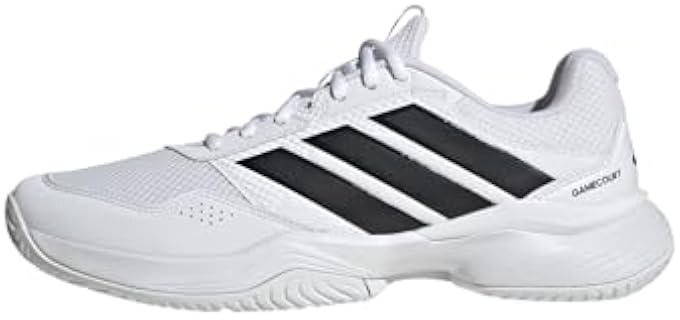 adidas Men's Gamecourt 3 Tennis, White/Black/Black, 11.5