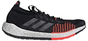 adidas Originals Men's PulseBOOST HD Athletic Shoe, Black/Grey/Solar Red, 4.5 M US