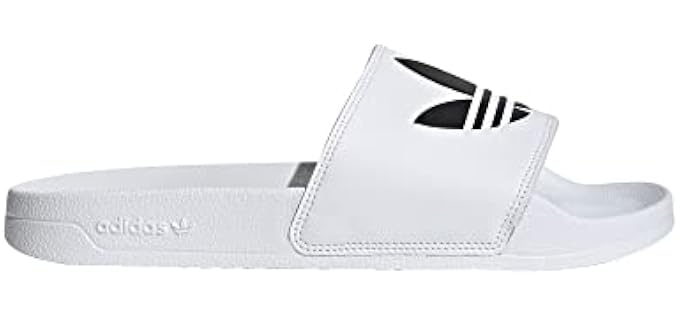 adidas Originals Men's Adilette Lite Shoe, FTWR White/core Black/FTWR White, 7 M US