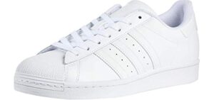 adidas Originals Men's Superstar Sneaker, White/Black/White, 9
