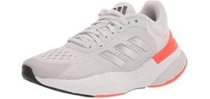 adidas Women's Response Super 3.0 Sneaker, Dash Grey/Silver Metallic/Solar Red, 6.5