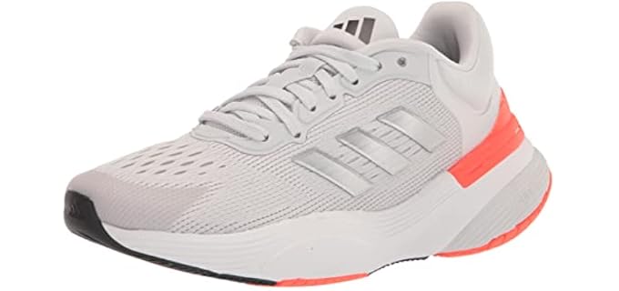 adidas Women's Response Super 3.0 Sneaker, Dash Grey/Silver Metallic/Solar Red, 6.5