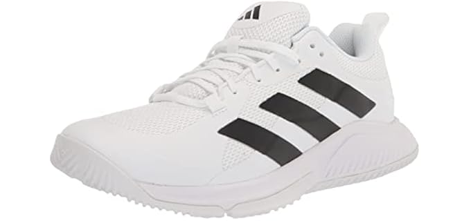 adidas Men's Court Team Bounce 2.0 Indoor Shoe, White/Black/White, 11.5