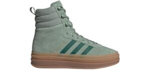 adidas Gazelle Boot Suede Womens Shoes Size 8, Color: Silver Green/Collegiate Green/Gold Metallic