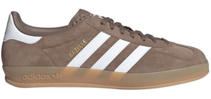adidas Mens Gazelle Indoor Sneakers Shoes Casual - Brown, White - Size 11 M