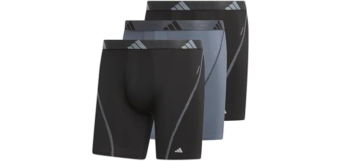 adidas Men's Performance Boxer Brief Underwear 3-Pack | Performance Mesh Fabric, Quick-Dry, Tag-Free Waistband, No-Ride-Up Legs, Sizes S Through 4XL, All-Day Comfort