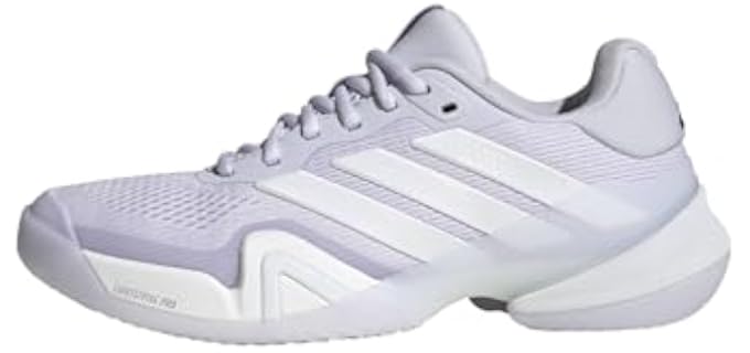adidas Women's Barricade 14 Tennis, Frozen Purple/White/Aurora Ink, 8.5