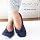 isotoner Women's Satin Ballerina Slipper with Bow, Suede Sole, Black Large / 8-9 US